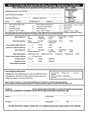 How to Fill Out Energy Efficiency Certificate  Form