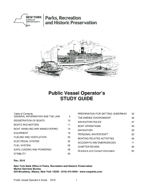 Public Vessel License New York  Form