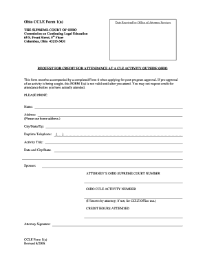 Ohio CCLE Form 1a Supremecourt Ohio