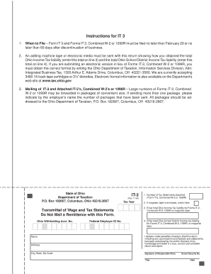Ohio it 3 Fillable Form
