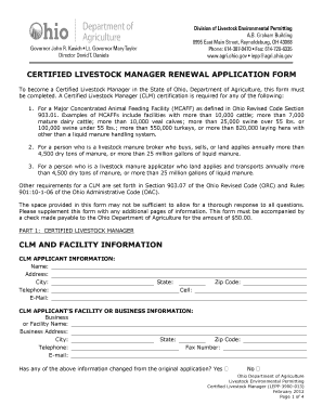 Clm Ohio Renewal Form