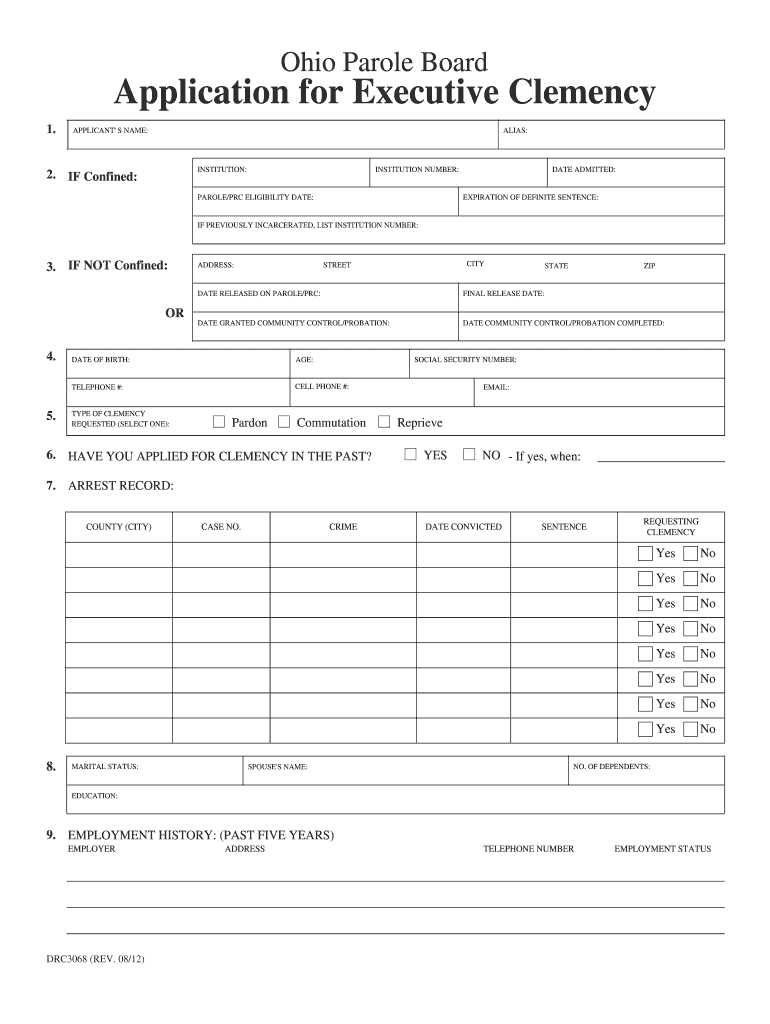 Get and Sign Application Clemency 2012-2022 Form