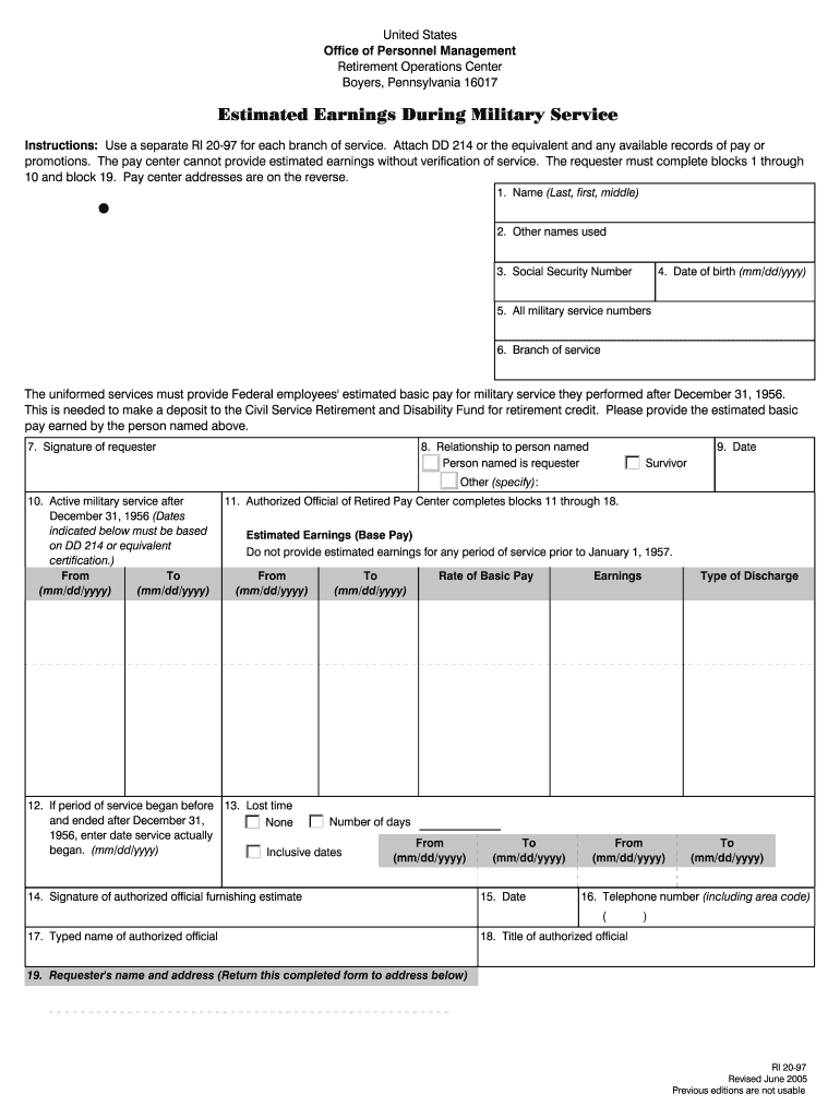  Ri 20 97 Fillable Form 2005