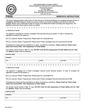 Pisg Ohio  Form