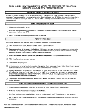 Child Custody Forms PDF Ohio