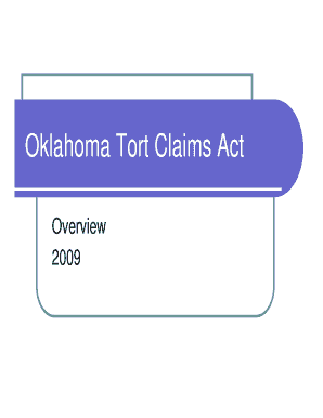 State of Oklahoma Tort Claim Form