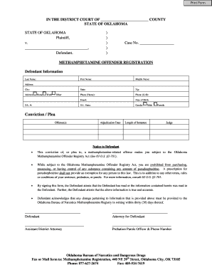  Offender Registry Oklahoma  Form