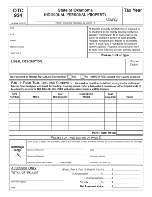 Otc 924  Form