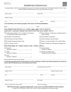  Oklahoma Tax Exempt Form 2013-2024