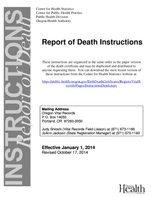 Death Certificate Template  Form