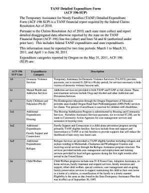 Tanf Application Oregon  Form