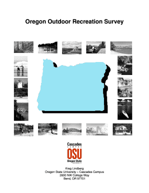 Oregon Outdoor Recreation Survey Oregon  Form