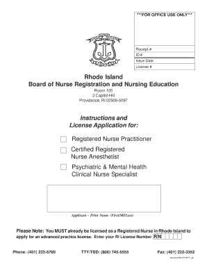 Board of Nurse Registration and Nursing Education  Form