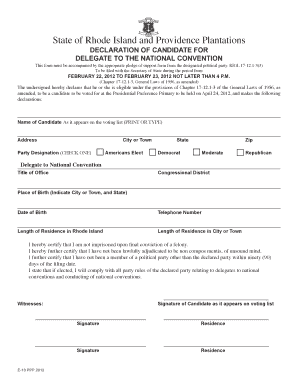 RI Delegate Pledge Form