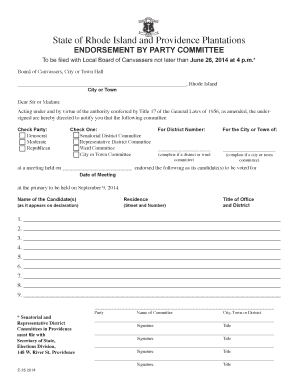 To Be Filed with Local Board of Canvassers Not Later Than June 28, at 4 P  Form