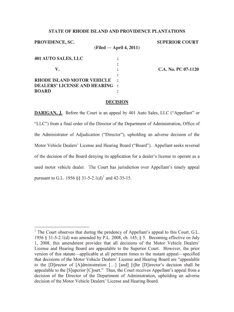 401 Auto Sales V R I Motor Vehicles Dealers&#039;  Form