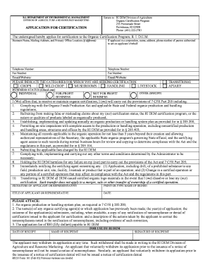 Application for Certification Rhode Island Department of  Form