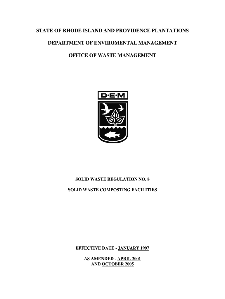 Solid Waste Composting Facilities Rhode Island Department of  Form