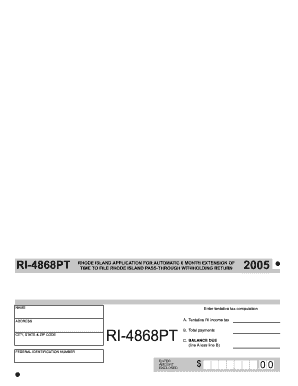 RI 4868PT Qxp Tax Ri  Form