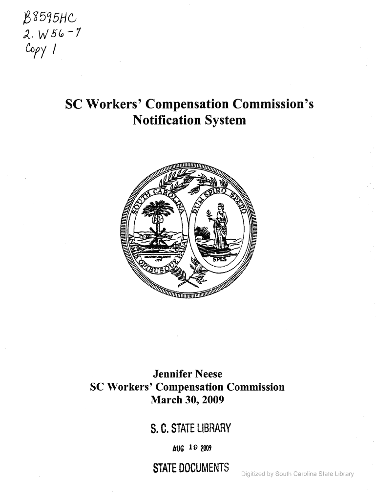 SC Workers&#039; Compensation Commission&#039;s Digital Collections Dc Statelibrary Sc  Form