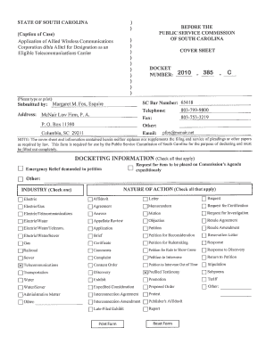 Application of Allied Witeless Communications Corporation Dba Al Ital for Designation as an Eligible Telecommunications Carrier   Form