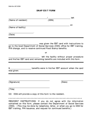 Missouri Department of Social Services Forms