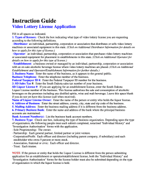 Instruction Guide South Dakota Lottery State of South Dakota Lottery Sd  Form