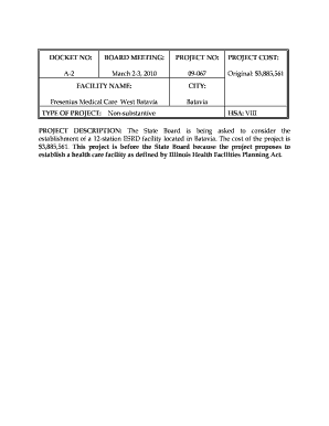 A 2 Fresenius Medical Care West Batavia, Batavia Illinois Health Hfsrb Illinois  Form