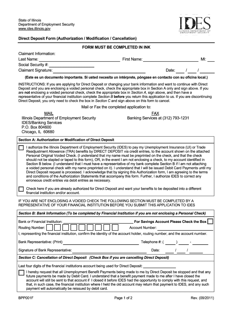  Direct Deposit Form Ta Morris Illinois 2011-2024