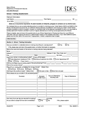 Illinois Unemployment  Form