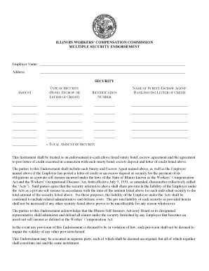ILLINOIS WORKERS&#039; COMPENSATION COMMISSION MULTIPLE  Form