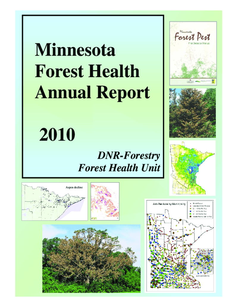 FOREST HEALTH ANNUAL REPORT Minnesota Department of  Form