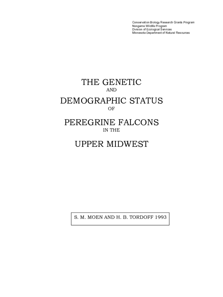 PDF FINAL REPORT to the Minnesota Department of Natural  Form