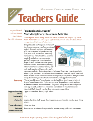 Damsels and Dragons Multidisciplinary Classroom Activities  Form