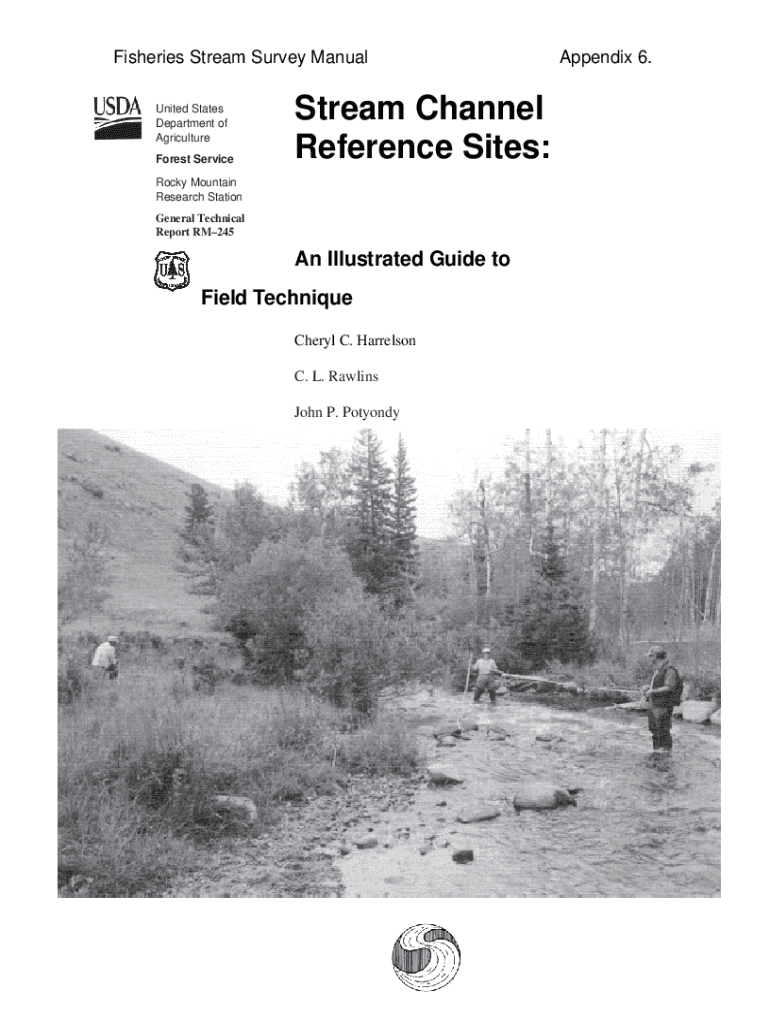 Stream Channel Reference Sites an Illustrated Guide to Field  Form