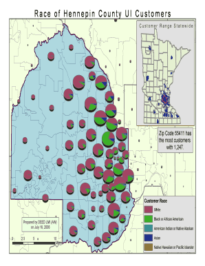 Race of Hennepin County UI Customers Map Deed State Mn  Form
