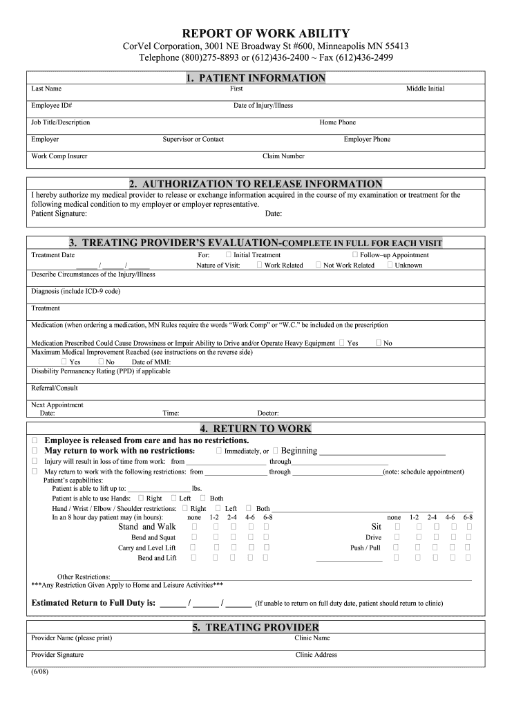 Workability Form