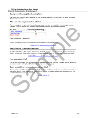 Sample Form, New Districts Office of the State Auditor Auditor State Mn