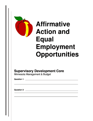 Affirmative Action and Equal Employment Opportunities MMB Home  Form