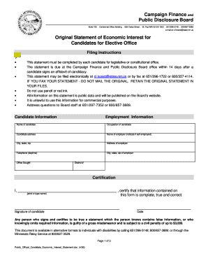 Packet to Candidates for Special Election SD 16 and SD 63 Special Election  Form