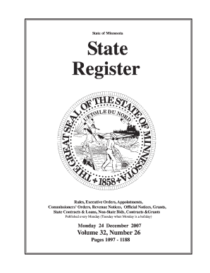 Commissioners Orders, Revenue Notices, Official Notices, Grants, Comm Media State Mn  Form