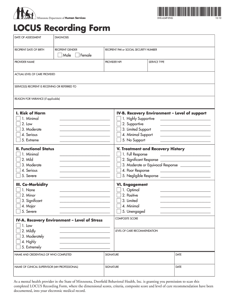  How to Score Locus Adult Version Form 2016