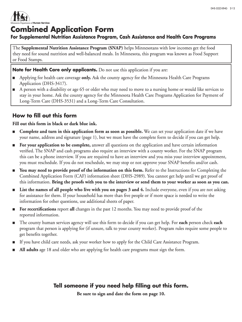  Combined Application Form Mn 2016