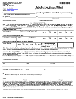 Mn Boiler License Renewal  Form