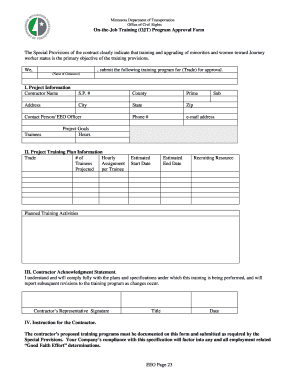 Ojt Application Form