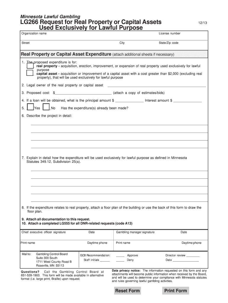 Gambling Control Board  Form