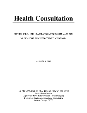Health Consultation Minnesota Department of Health Health State Mn  Form