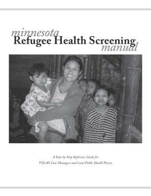 Refugee Health Screening Manual Minnesota Department of Health Health State Mn  Form