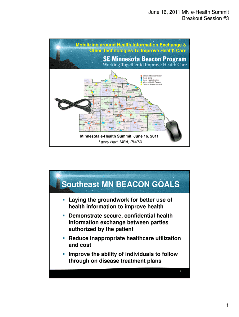 Southeast MN BEACON GOALS Minnesota Department of Health Health State Mn  Form