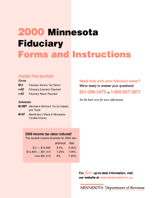 Minnesota Fiduciary Forms and Instructions Revenue State Mn